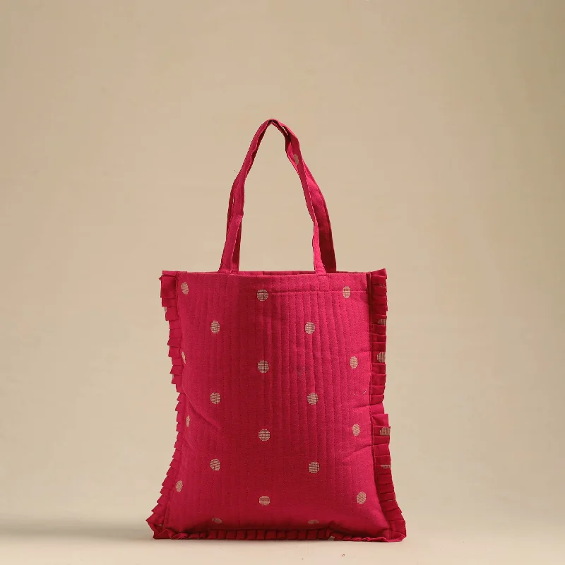 Bags For Personalized Gifts Handcrafted Cotton Frill Jhola Bag 49