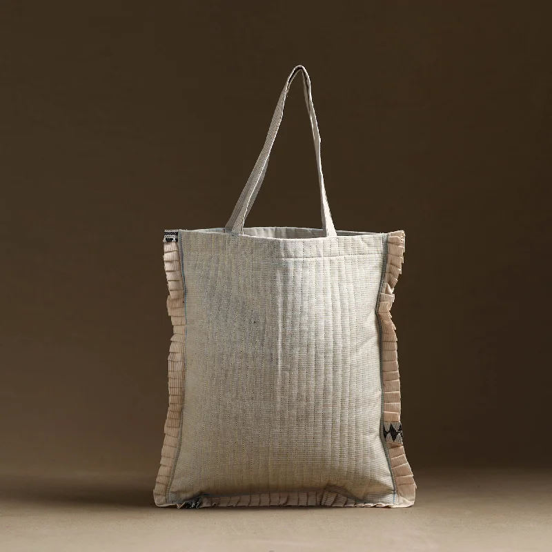 Affordable Handbags Handcrafted Cotton Frill Jhola Bag 54