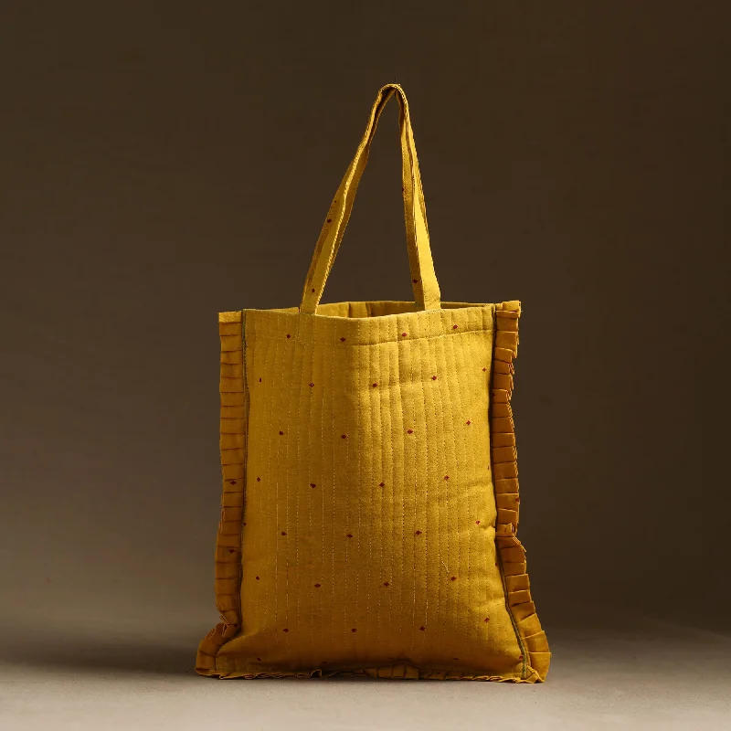 Eco-Friendly Bags With Discounts Handcrafted Cotton Frill Jhola Bag 58