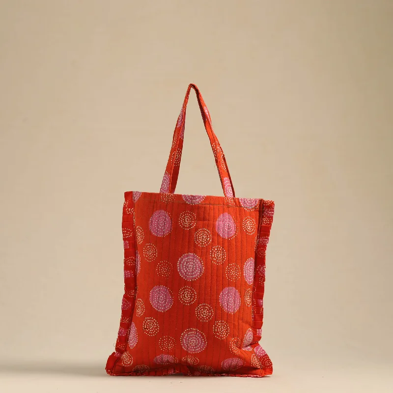 Versatile Bags That Suit Any Outfit Or Event Handcrafted Cotton Frill Jhola Bag 62