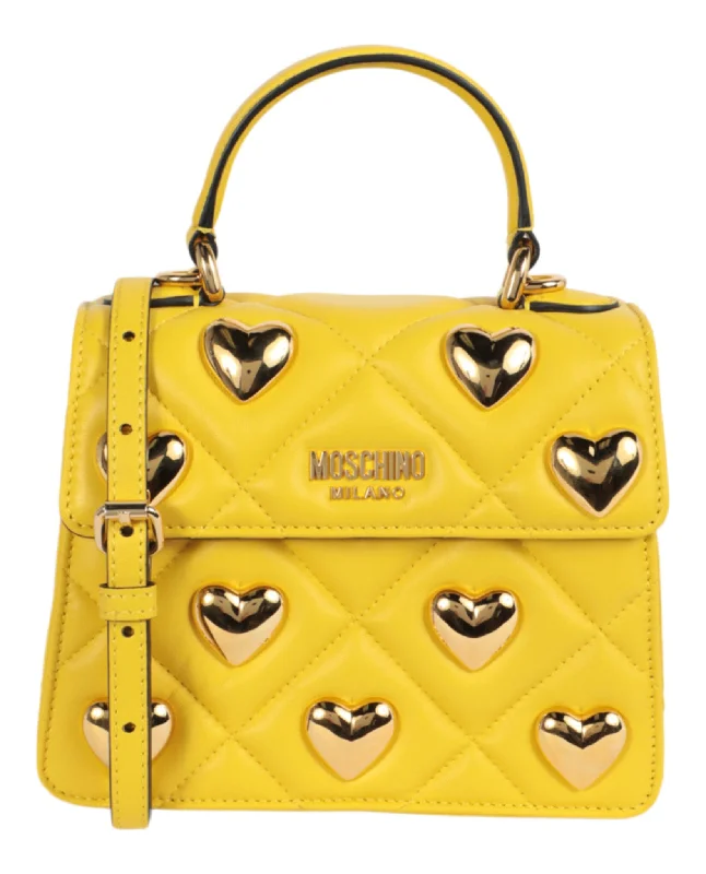 Chic And Clearance-Priced Tote Bags Heart Studs Quilted Shoulder Bag