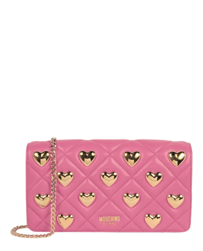 Luxurious Bags With Limited-Time Offers Heart Studs Quilted Shoulder Bag