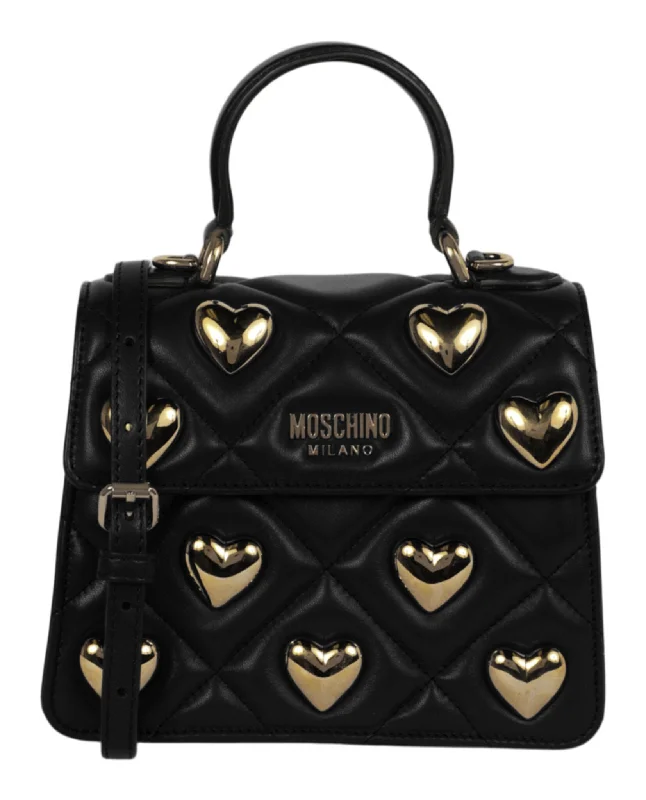 Vibrant Bags With Discounts Heart Studs Quilted Shoulder Bag