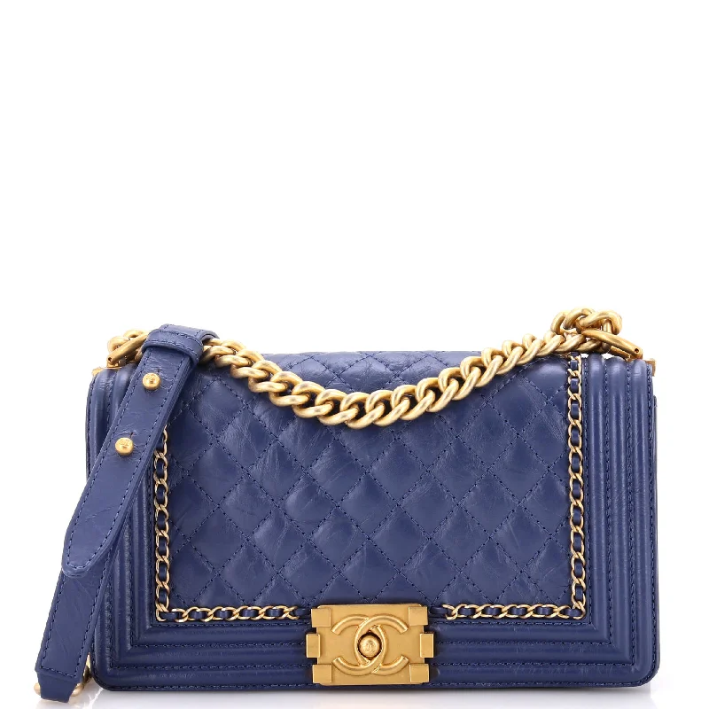 Elegant And On-Sale Evening Bags Jacket Boy Flap Bag Quilted Aged Calfskin Old Medium