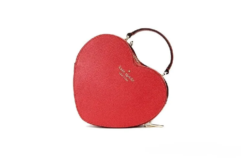 Luxury Bags For Professionals With Discounts Kate Spade Love Shack Candied Cherry Heart Crossbody Handbag Luxury Bags For Professionals With Discounts Kate Spade Love Shack Candied Cherry Heart Crossbody Handbag