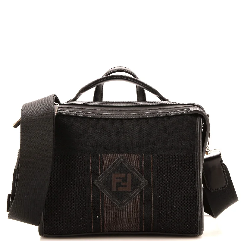 Holiday Gift Bags For Christmas Lui Messenger Bag Tech Knit with Leather Mini