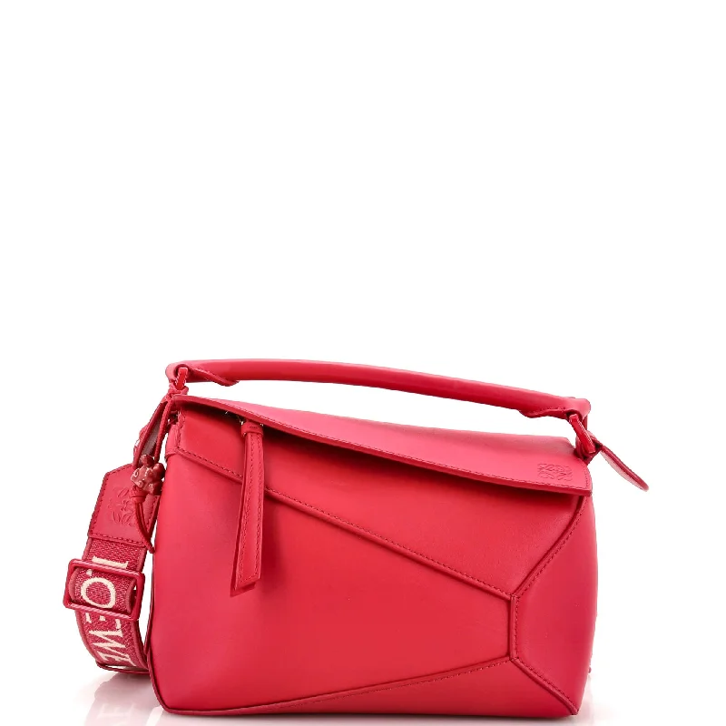 Versatile Bags That Suit Any Outfit Or Event Monochrome Puzzle Edge Bag Leather Small