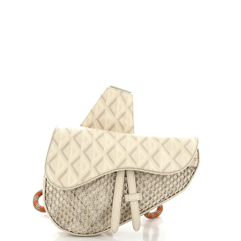 Designer-Inspired Bags At Budget-Friendly Prices Nautic Saddle Crossbody Bag CD Diamond Canvas