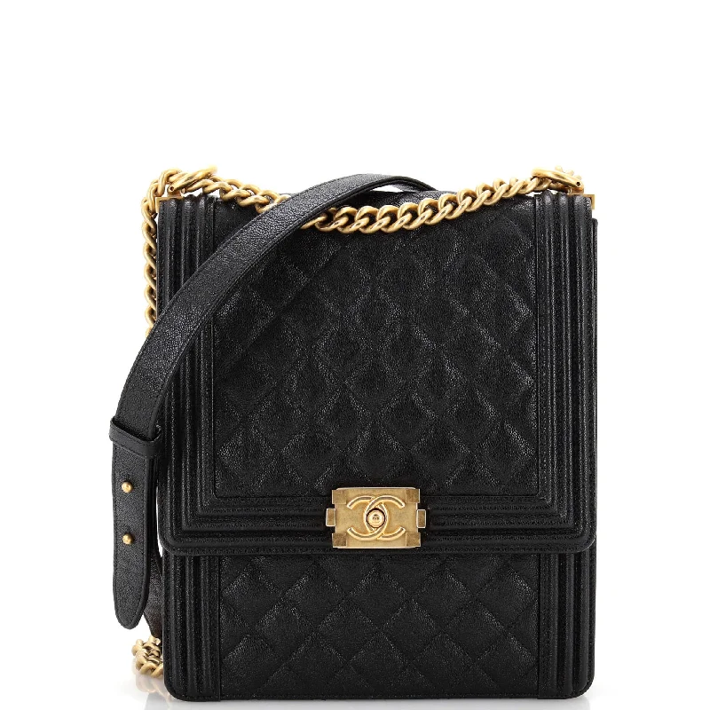Inspired Bags For Affordable Luxury North South Boy Flap Bag Quilted Caviar Large