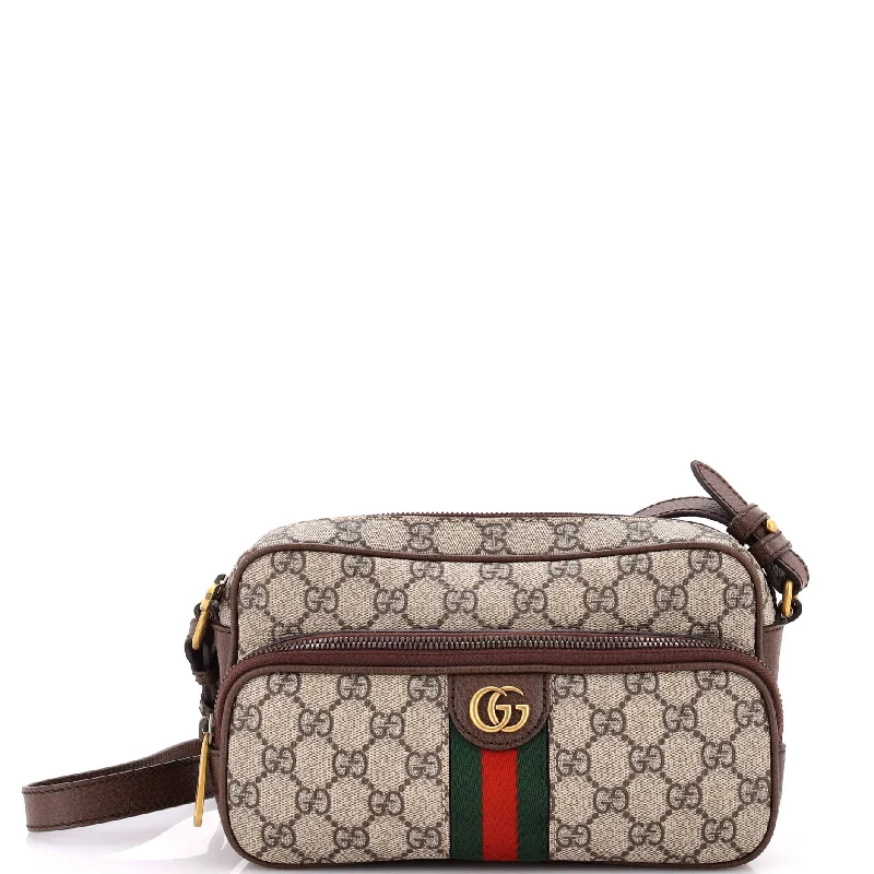 Edgy Bags For Bold And Daring Fashionistas Ophidia Front Pocket Messenger Bag GG Coated Canvas Small