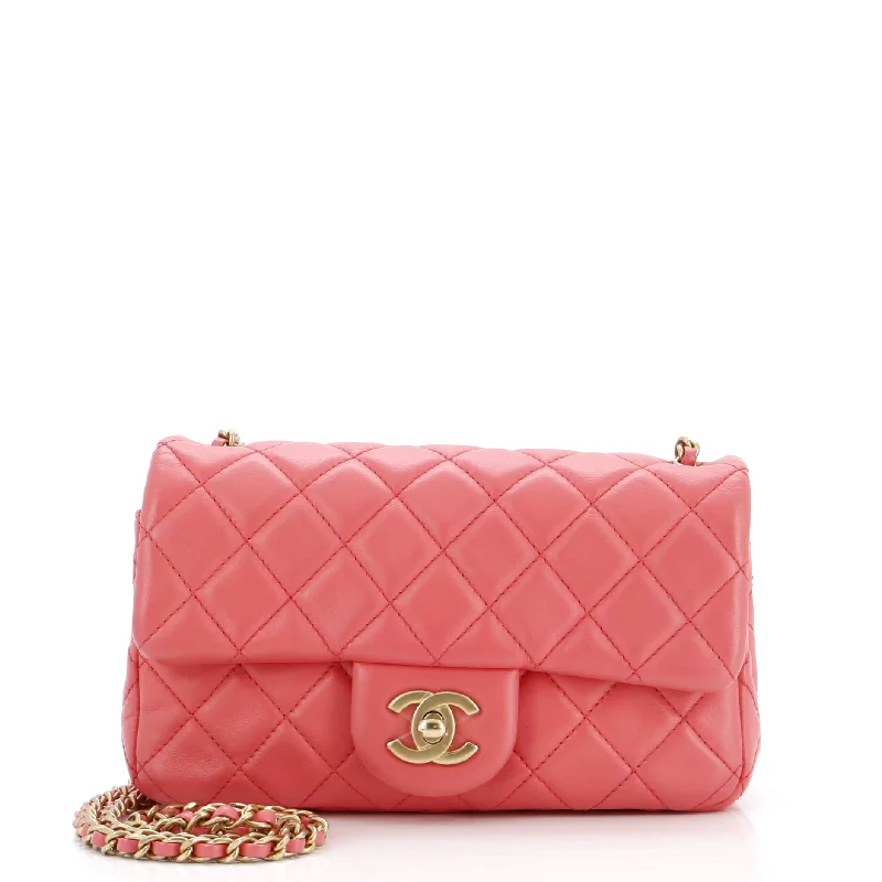 Durable And Fashionable Bags For Daily Use Pearl Crush Flap Bag Quilted Lambskin Mini