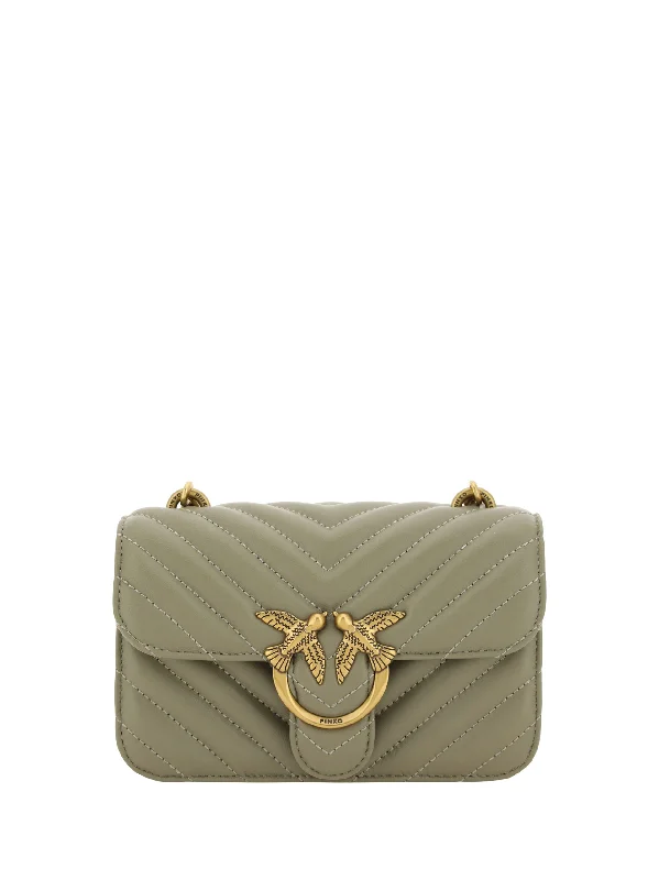 Stylish Bag For Women PINKO  Calf Leather Love Bell Mini Shoulder Women's Bag