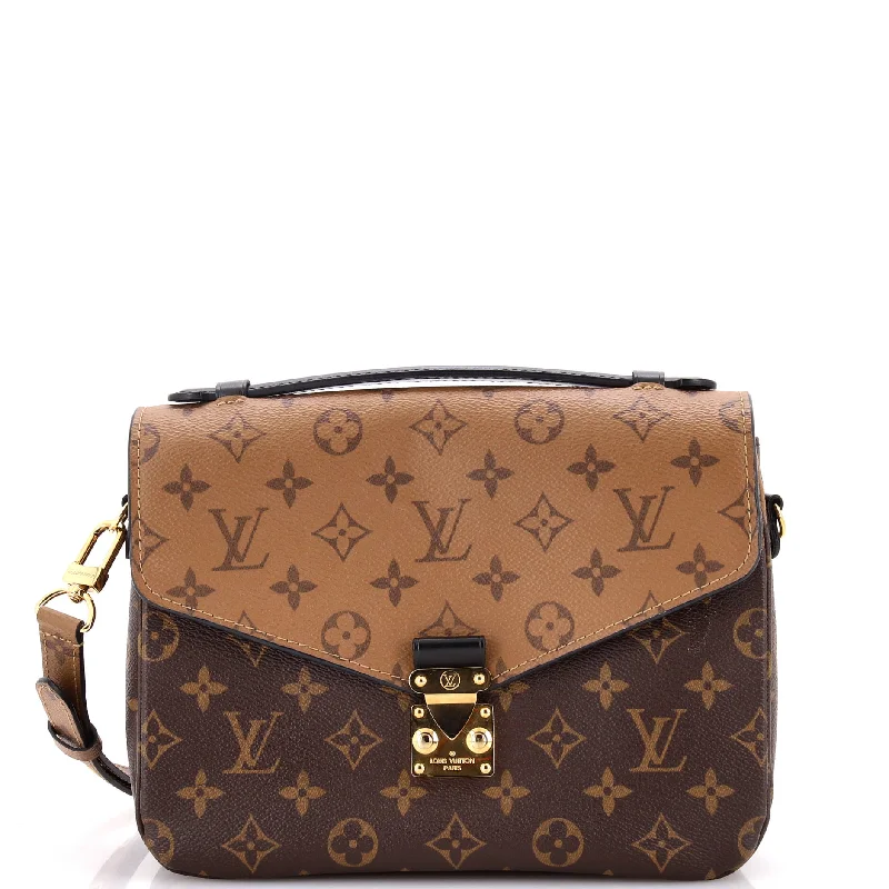 Minimalist Leather Bag For Modern Aesthetics Pochette Metis Reverse Monogram Canvas