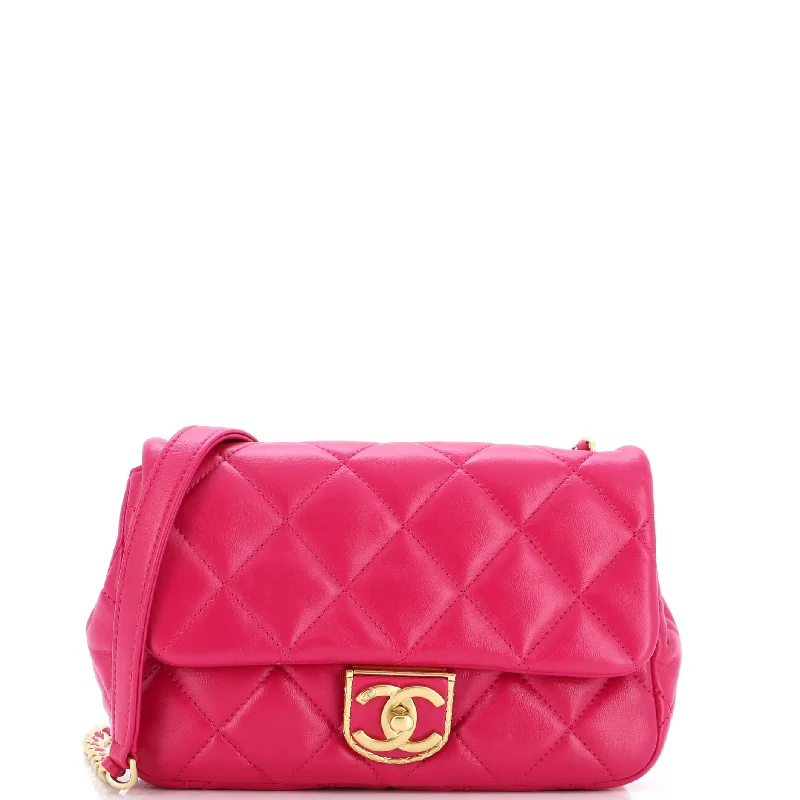 Genuine Bags On Clearance Sale Quilt Metal Edge CC Flap Bag Quilted Lambskin Small