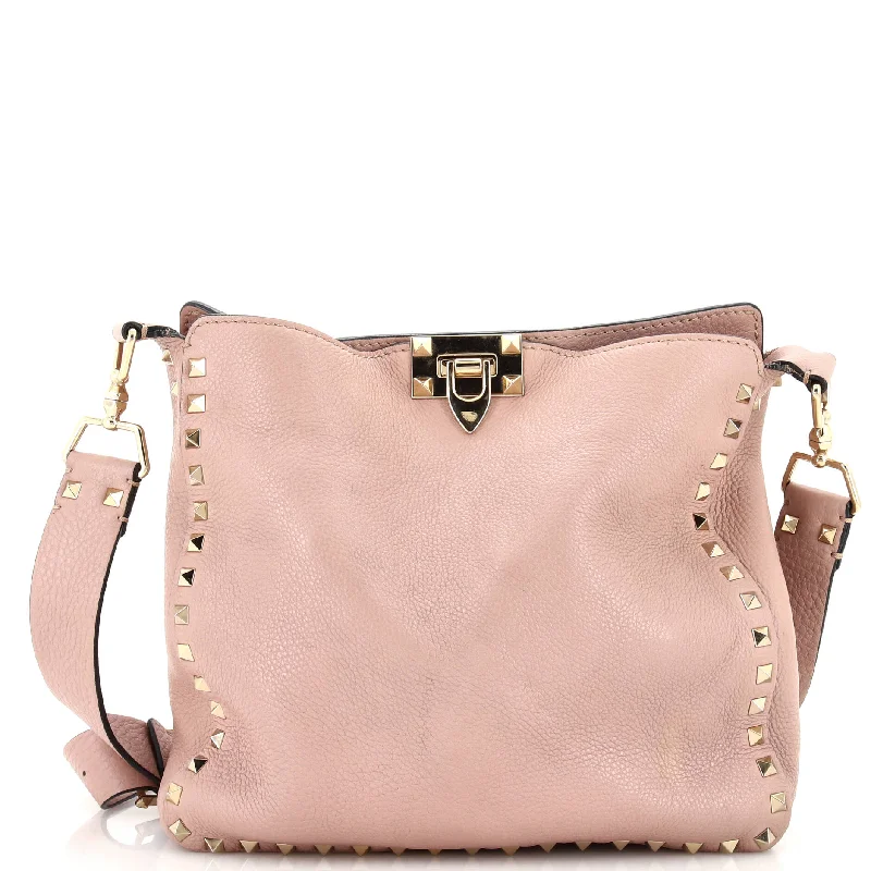 Anti-Theft And Budget-Friendly Bags Rockstud Flip Lock Messenger Bag Leather Medium