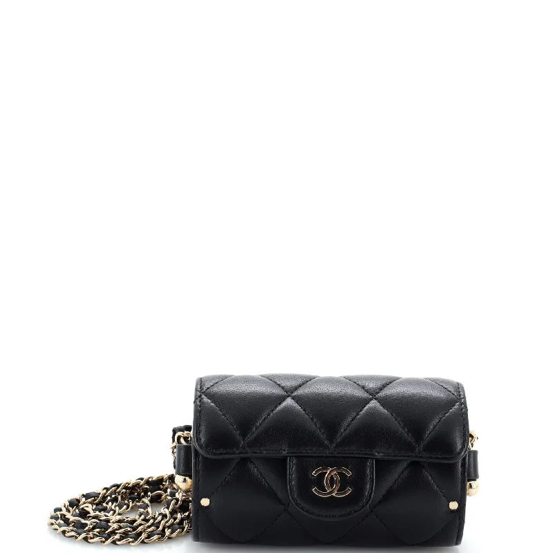 Black Friday And Cyber Monday Bag Deals Secret Barrel Chain Bag Quilted Lambskin with Quilted Metal Mini