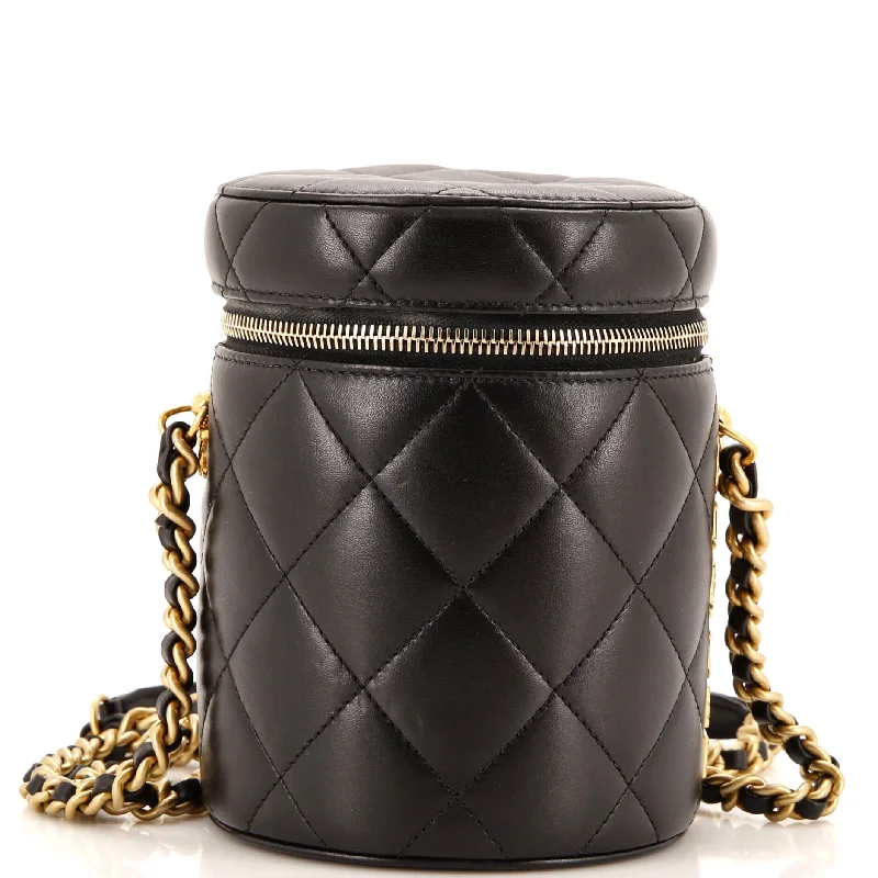 Lightweight Bags With Clearance Prices Side Note Vanity Case Quilted Lambskin Small