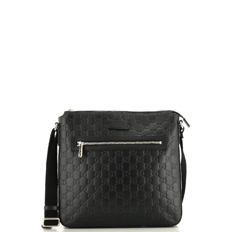Trendy Bags Signature Zip Messenger Bag Guccissima Leather Medium