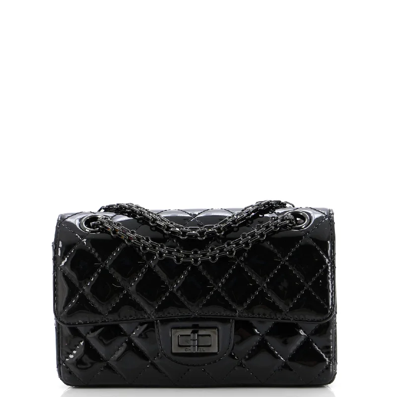 Active Lifestyles So Black Reissue 2.55 Flap Bag Quilted Patent Mini