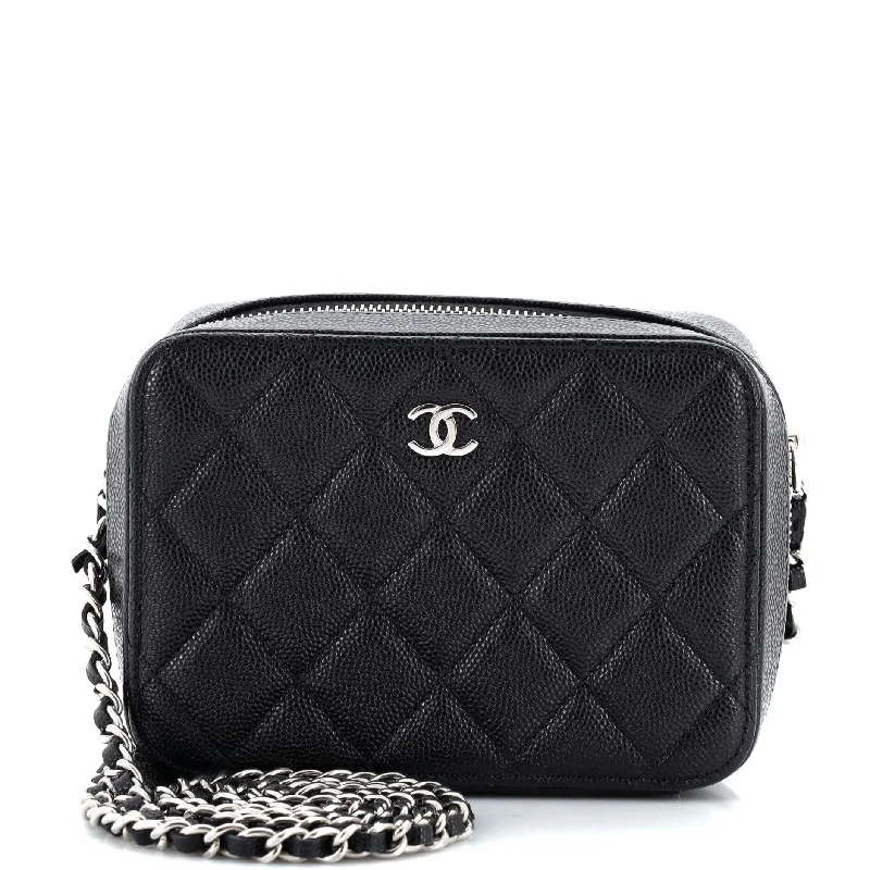 Sleek And Seasonal Sale Bags Square CC Chain Camera Bag Quilted Caviar Mini