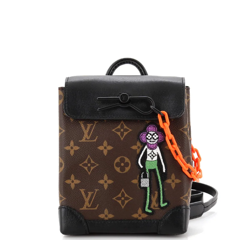 Bags For Playful And Chic Styles Steamer Bag Monogram Canvas with LV Friends Patch XS