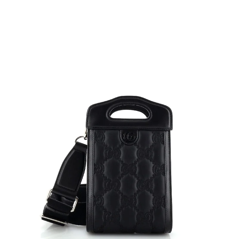 Evening Events Top Handle Crossbody Bag GG Embossed Matelasse Nylon with Leather Mini