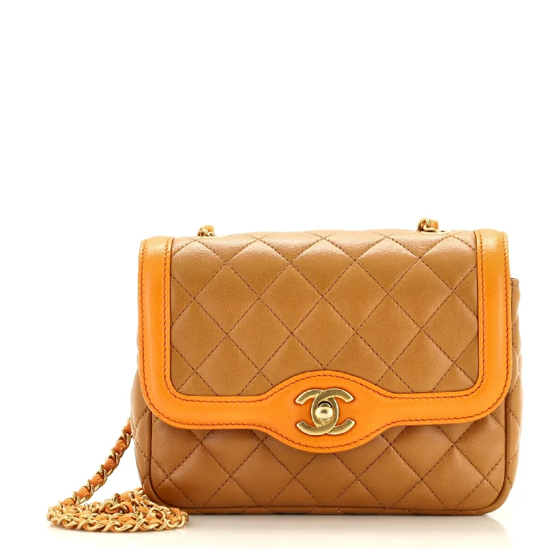 Black Friday Deals On Stylish Handbags Two Tone Flap Bag Quilted Lambskin Mini