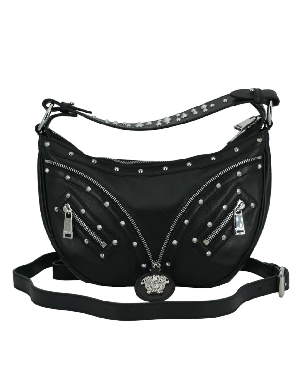 Flash Sale On Premium Bags Versace  Calf Leather Small Hobo Shoulder Women's Bag