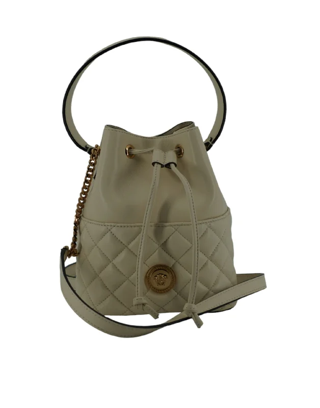 Luxurious Bags With Limited-Time Offers Versace Lamb Leather Small Bucket Shoulder Women's Bag Luxurious Bags With Limited-Time Offers Versace Lamb Leather Small Bucket Shoulder Women's Bag