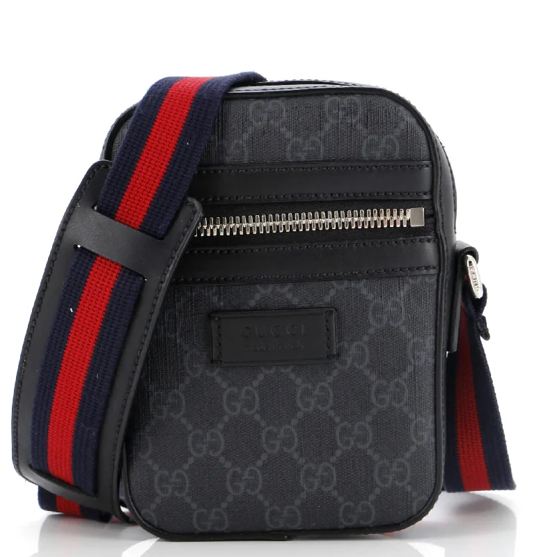 Designer Bags For Luxury Collectors With Offers Web Strap Front Zip Messenger Bag GG Coated Canvas Mini