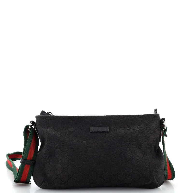 Luxury Bags Web Strap Messenger Bag GG Canvas Small