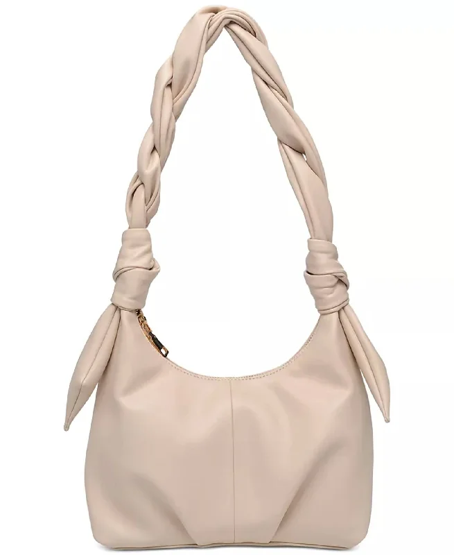 Stylish Bags For Fashion Bloggers Women's Corey Braid Shoulder Bag In Almond