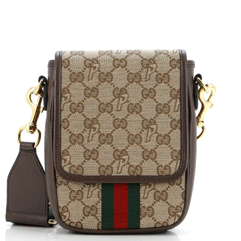 Bags For Personalized Gifts x Palace Web Flap Messenger GG-P Canvas Small