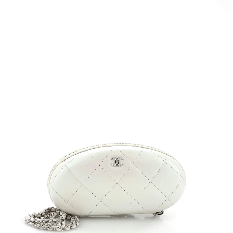 Wholesale Bags For Resellers Zip Around Sunglasses Case with Chain Iridescent Lambskin Wholesale Bags For Resellers Zip Around Sunglasses Case with Chain Iridescent Lambskin